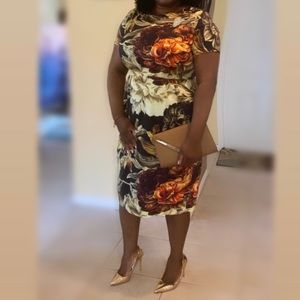 ASOS Curve Floral Wiggle Dress